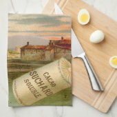 Vintager Turm von Pisa Geschirrtuch (Viertel Falte)