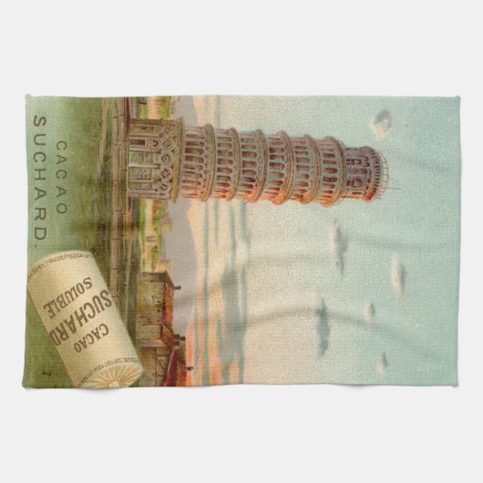 Vintager Turm von Pisa Handtuch (Horizontal)