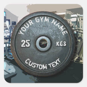 Vintager Turnhallen-Inhaber oder Benutzer mit der Quadratischer Aufkleber