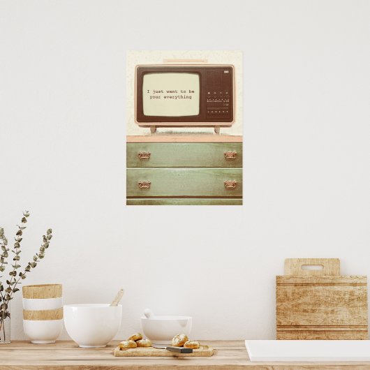 Vintager TV-Star Poster (Küche)