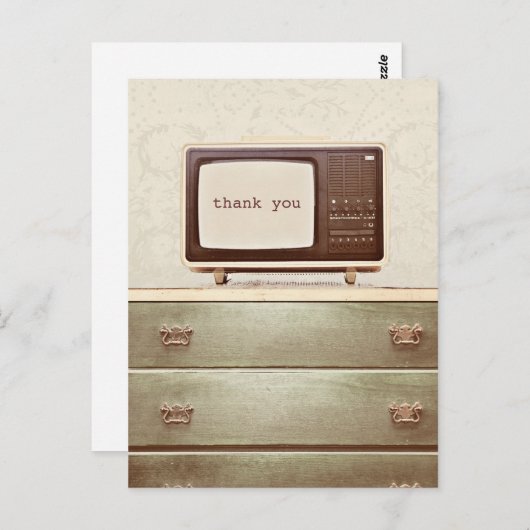 Vintager TV-Star Postkarte (Vorne/Hinten)