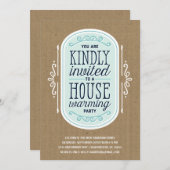 Vintager Typografie| Housewarming Pary Einladung (Vorne/Hinten)