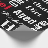 Vintager Typografie-Meilenstein-Geburtstag Geschenkpapier (Ecke)