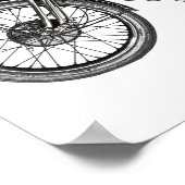 Vintager überragender Motorradstift Zeichnend Poster (Ecke)