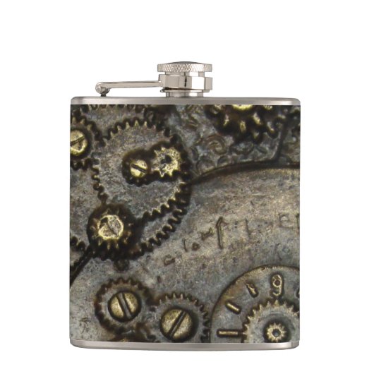 Vintager Überwachungsmechanismus Flachmann (Vorderseite)