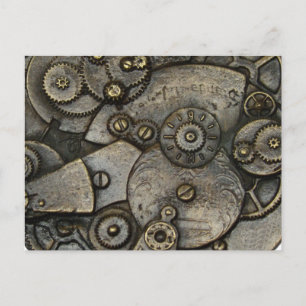Vintager Überwachungsmechanismus Postkarte