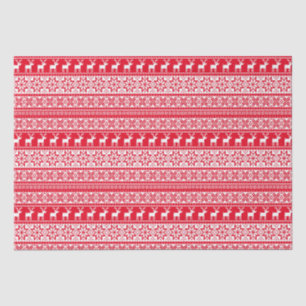 Vintager Ugly Christmas Sweater Nordic Rentier Seidenpapier