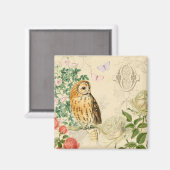 Vintager Uhmagnet mit wunderschönen Rose Magnet (Vorderseite/Rückseite)