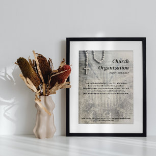 Vintager Uhrenbrief der religiösen Organisation Briefbogen