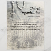 Vintager Uhrenbrief der religiösen Organisation Briefbogen (Vorderseite)