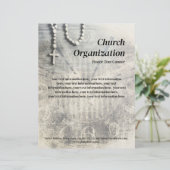 Vintager Uhrenbrief der religiösen Organisation Briefbogen (Stehend Vorderseite)