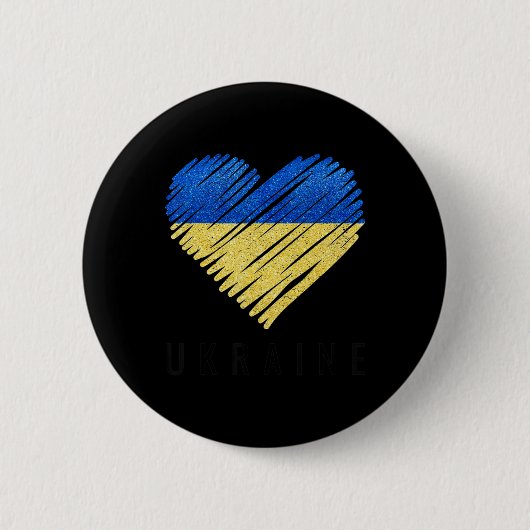 Vintager ukrainischer Flaggenstolz Button (Vorderseite)