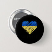Vintager ukrainischer Flaggenstolz Button (Vorne & Hinten)