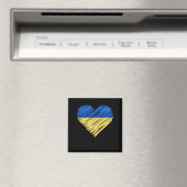 Vintager ukrainischer Flaggenstolz Magnet (In Situ (Geschirrspüler))