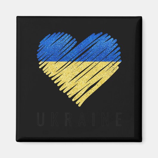 Vintager ukrainischer Flaggenstolz Magnet (Vorne)