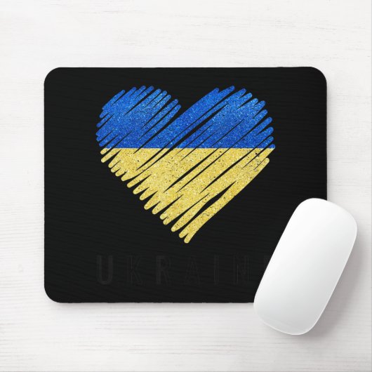 Vintager ukrainischer Flaggenstolz Mousepad (Mit Mouse)