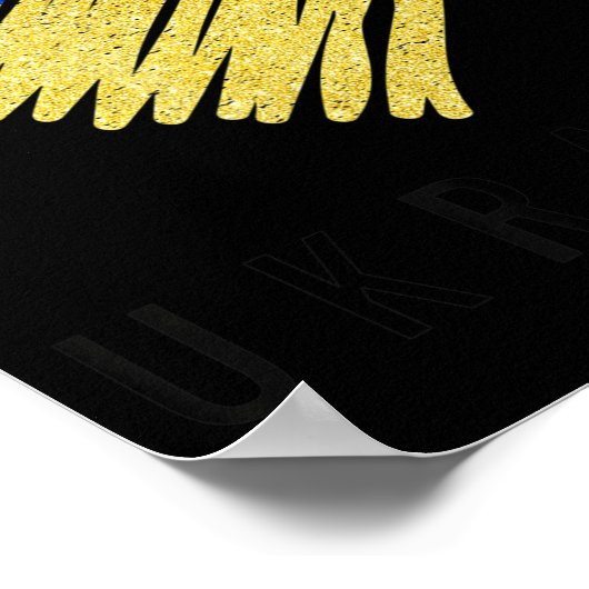 Vintager ukrainischer Flaggenstolz Poster (Ecke)