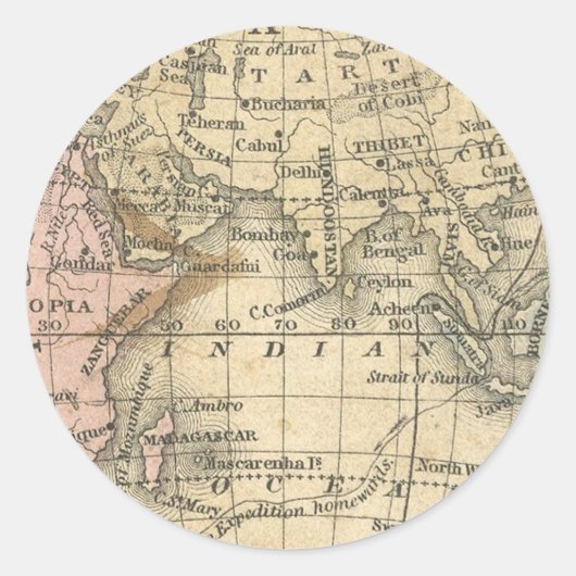 Vintager Umschlag Aufkleber (Vorderseite)