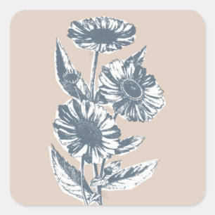 Vintager Umschlag Aufkleber für Blumenbilder - Bei