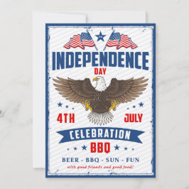 Vintager Unabhängigkeitstag, 4. Juli Party Einladung