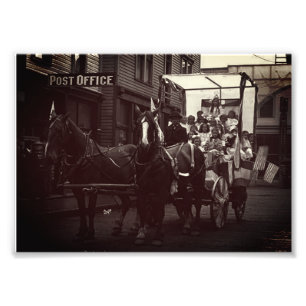 Vintager Unabhängigkeitstag Mädchen Alaska Fotodruck