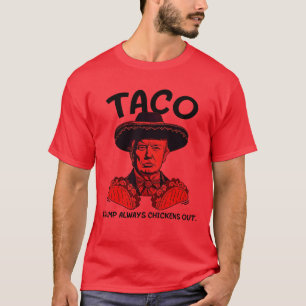 Vintager und lustiger Taco Trump hält immer die Hü T-Shirt