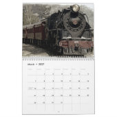 Vintager und moderner Zugkalender Kalender (Mär 2027)