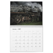 Vintager und moderner Zugkalender Kalender (Jan 2027)