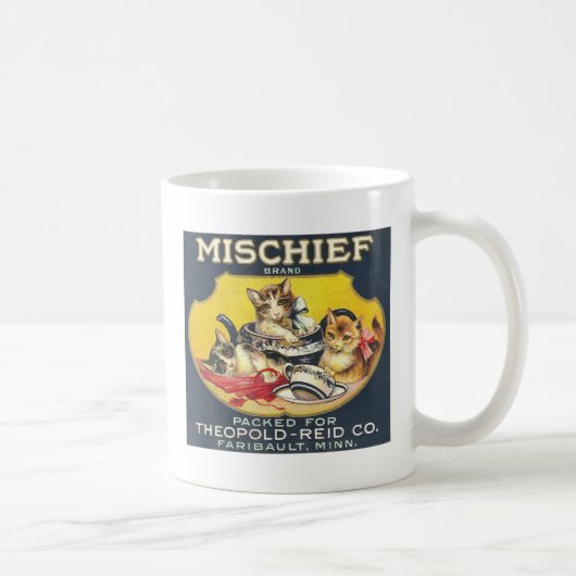 Vintager Unfug-Marken-Aufkleber Kaffeetasse (Rechts)