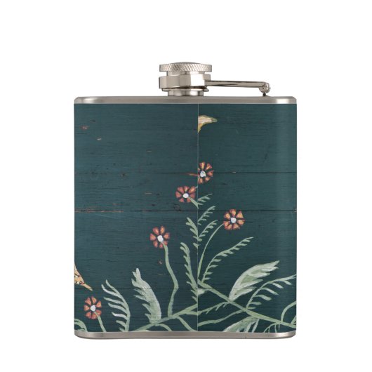 Vintager Unicorn Flachmann (Rückseite)