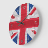 Vintager Union Jack Große Wanduhr (Winkel)