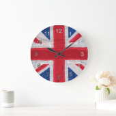Vintager Union Jack Große Wanduhr (Zuhause)