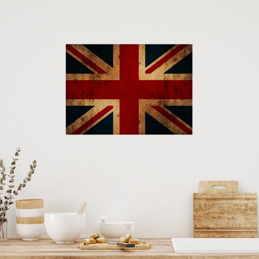 Vintager Union Jack Poster (Küche)