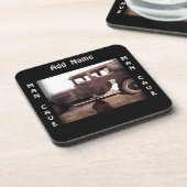 Vintager Untersetzer der Personenfotografie (Linke Seite)