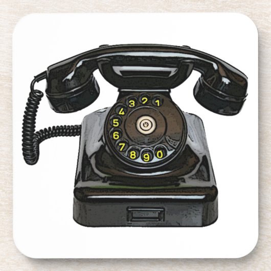 Vintager unterstützte Untersetzer des Telefons (Vorderseite)