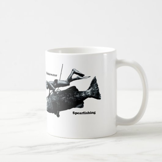 Vintager UnterwasserFreediving Spearfishing Kaffeetasse (Rechts)
