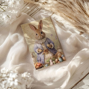 Vintager Urlaub Bunny Holiday Feiertagspostkarte