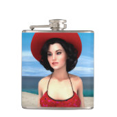 Vintager Urlaub Flachmann (Vorderseite)