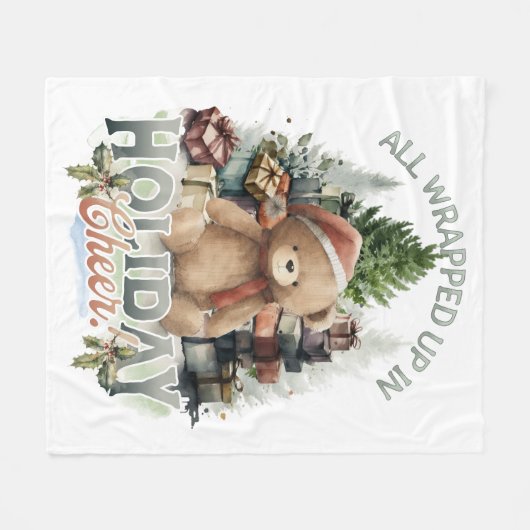 Vintager Urlaub Fleecedecke (Vorderseite (Horizontal))