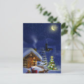 Vintager Urlaub Frohe Weihnachten Postkarte (Stehend Vorderseite)