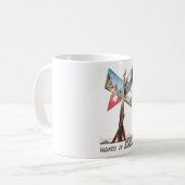 Vintager Urlaub in der Schweiz Kaffeetasse (Vorderseite Links)