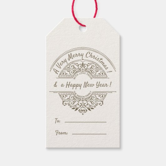 Vintager Urlaub in Frankreich Geschenkanhänger (Vorderseite)