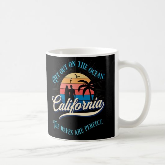 Vintager Urlaub in Kalifornien Kaffeetasse (Rechts)