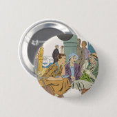 Vintager Urlaub, Kreuzfahrtschiff für Reisende Button (Vorne & Hinten)