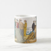 Vintager Urlaub, Kreuzfahrtschiff für Reisende Kaffeetasse (Mittel)