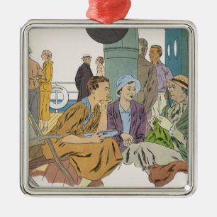 Vintager Urlaub, Kreuzfahrtschiff für Reisende Ornament Aus Metall