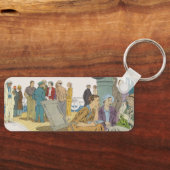 Vintager Urlaub, Kreuzfahrtschiff für Reisende Schlüsselanhänger (Vorderseite)