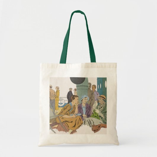 Vintager Urlaub, Kreuzfahrtschiff für Reisende Tragetasche (Vorne)