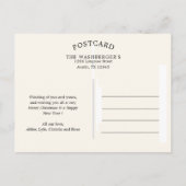 Vintager Urlaub - personalisierter Text Postkarte (Rückseite)