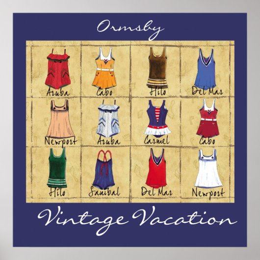 Vintager Urlaub - Plakat (Vorne)